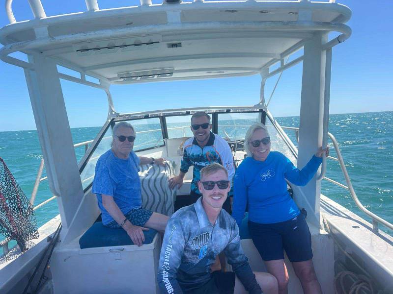 Tomlinson Family – Monkey Mia Boat Hire Adventure Tomlinson family enjoying a day out on a hire boat in Shark Bay, Western Australia